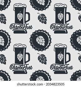Octoberfest seamless pattern. Vector illustration