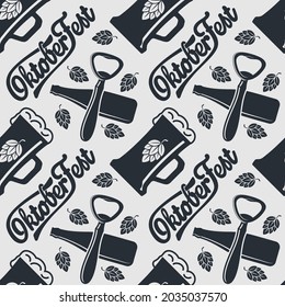 Octoberfest seamless pattern. Vector illustration
