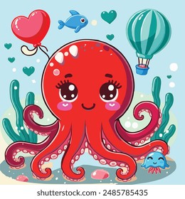 octopas vector illustration artwork tentacles of an octopus hand drawn vector illustration