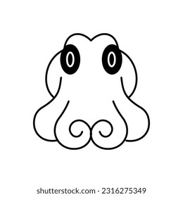 Octopodes Glyph Vector Icon that can easily edit or modify

