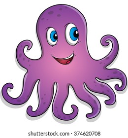 Octopus Cartoon Stock Vector (Royalty Free) 349809419