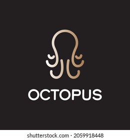 octopus abstract logo,monoline logo design inspiration