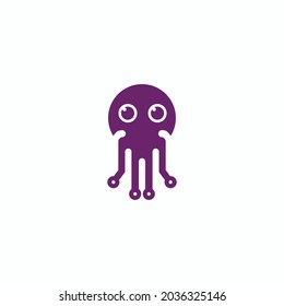 octopus abstract vector illustration template