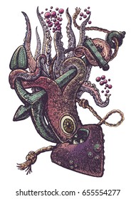 octopus and anchor