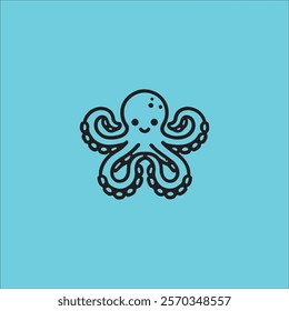 octopus animal with large and long tentacles