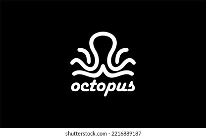 OCTOPUS ANIMAL LOGO DESIGN VECTORS