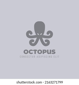 octopus animal  logo  and icon vector