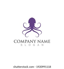 octopus animal logo and symbol icon vector