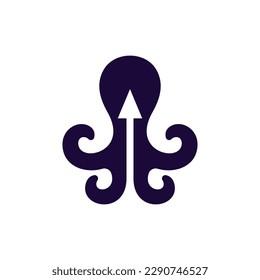 Octopus arrow modern creative logo