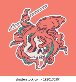 octopus artwork design for print