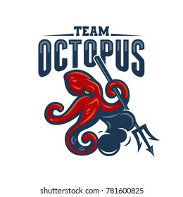 Octopus Attack Mascot Logo