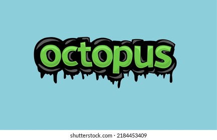 OCTOPUS background writing vector design very cool and simple