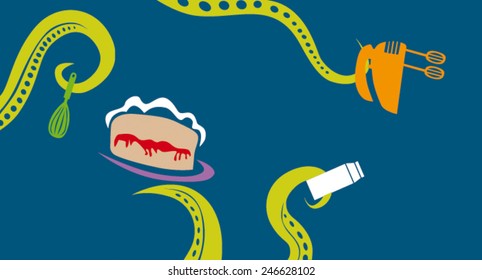 octopus baking