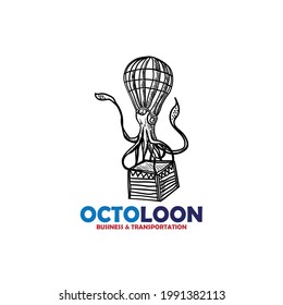 octopus balloon design vector. illustration octopus balloon vector