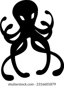 octopus black vector isolate animal