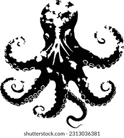 Octopus black and white images