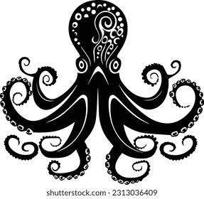 Octopus black and white images