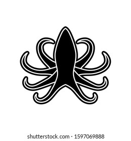 Octopus Black White Logo Stock Vector (Royalty Free) 1597069888 ...