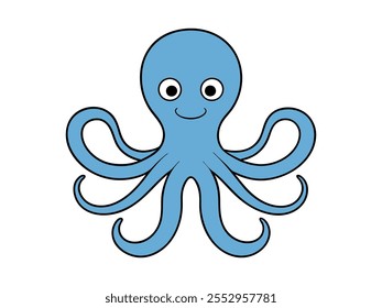 octopus cartoon art vector illustration 