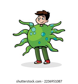 octopus cartoon character man actor pro vector 