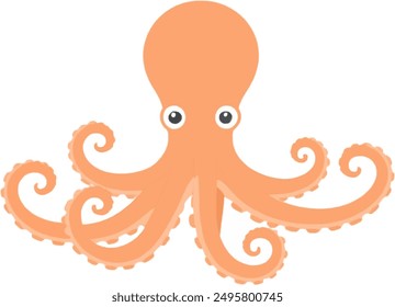 Octopus Cartoon Cute Animal Sea