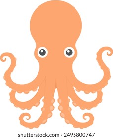 Octopus Cartoon Cute Animal Sea