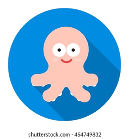 Octopus cartoon icon. Illustration for web and mobile.