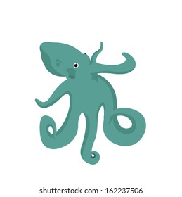 Octopus Cartoon Illustration Stock Vector (Royalty Free) 162237506 ...