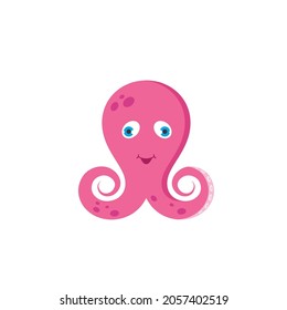 octopus cartoon mascot  icon vector illustration design template