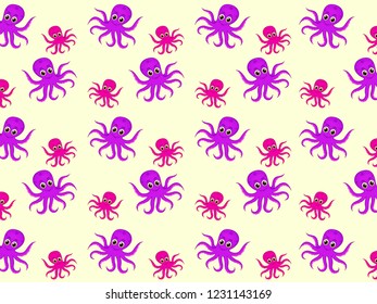Octopus cartoon pattern