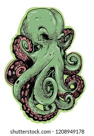 octopus cartoon vector