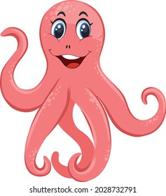 Octopus cartoon vector art and illustration
