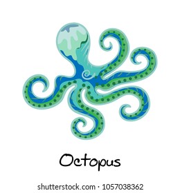 Octopus cartoon. Vector illustration