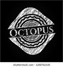 Octopus with chalkboard texture