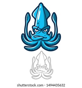 octopus character esport and logo design
