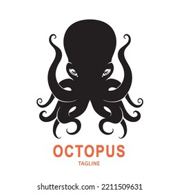octopus character logo vector set 