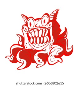 Octopus character vector image is suitable for your design needs.