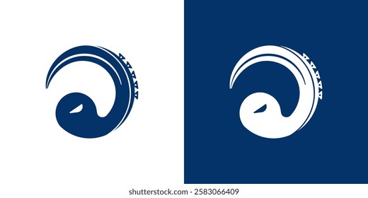 Octopus circle icon logo vector squid tentacle abstract design