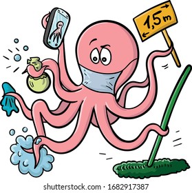 octopus cleaning, coronavirus, virus protection, covid-19