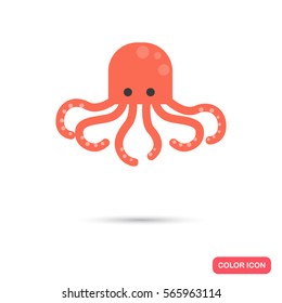 Octopus Color Flat Icon