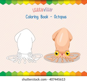 Octopus coloring book educational game