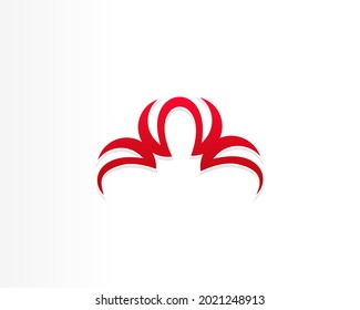 octopus concept vector logo design icon