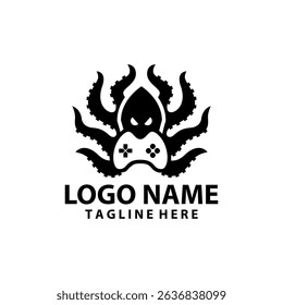 octopus console logo design vector