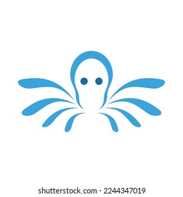 octopus creature 1 logo template