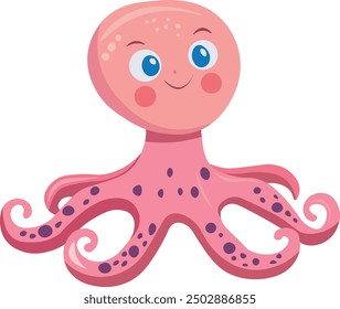 Octopus. Cute octopus illustration. Vector illustration