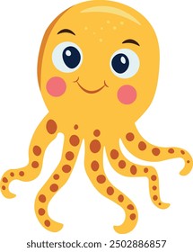 Octopus. Cute octopus illustration. Vector illustration