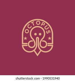 Octopus Cuttlefish Squid Tentacles for restaurant resort hotel logo design