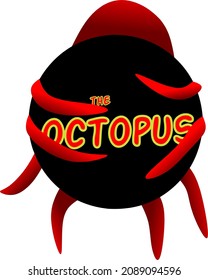 octopus design holding a stoo name ball vector