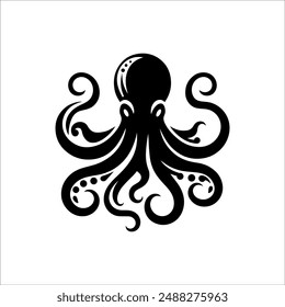 Octopus design vector silhouette illustration eps 