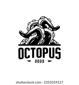 octopus design vector, tentacles vector on white background